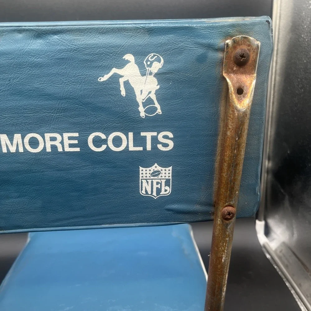 Vintage Baltimore Colts Stadium Seat Bleacher Cushion NFL Retro Folding Chair